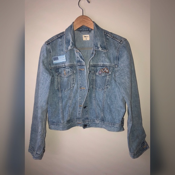 Gap Short Icon Denim Patch Jacket Size M - Picture 3 of 8